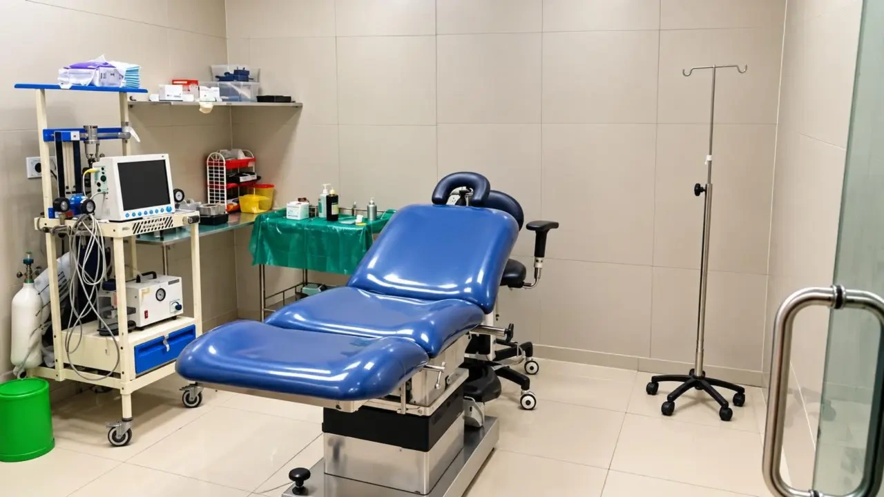 Procedure room at the Cosmo Looks clinic in Santacruz, Mumbai